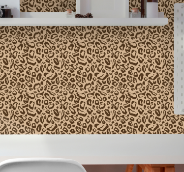 Stora och små leopardfläckar lounge tapeter - Tenstickers
