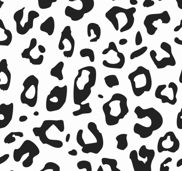 Svartvit leopard konsistens cool djur tapet - Tenstickers