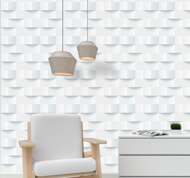 Tapet 3d klisterlappar vit sovrum tapet - Tenstickers
