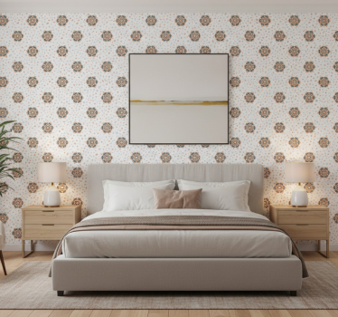 Tapet andra texturer terrazzo med blommor - Tenstickers