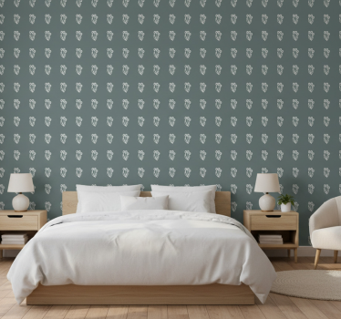 Tapet blommor söt designlinje av tulpaner - Tenstickers