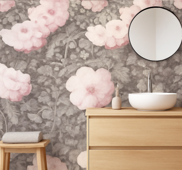 Tapet blommor vintage linneblomma - Tenstickers