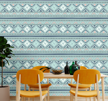 Tapet geometriska former etnisitet i mjuka toner - Tenstickers