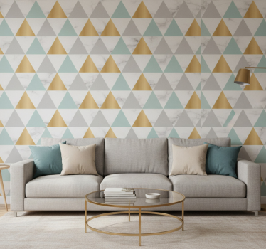 Tapet geometriska former geometrisk triad - Tenstickers