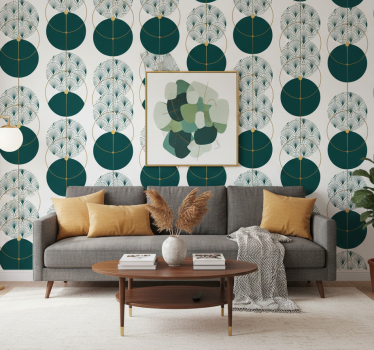 Tapet geometriska former glamourstil geo konst - Tenstickers