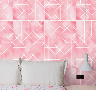 Tapet geometriska former med abstrakta trianglar - Tenstickers