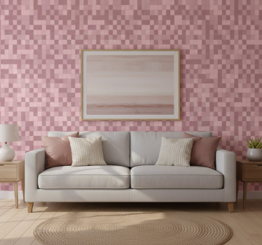 Tapet geometriska former pixeliserat kamouflage - Tenstickers