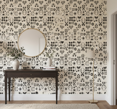 Tapet korridor charmiga blommönster - Tenstickers