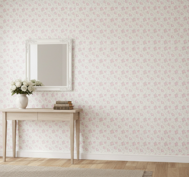 Tapet korridor delikata rosa rosor - Tenstickers