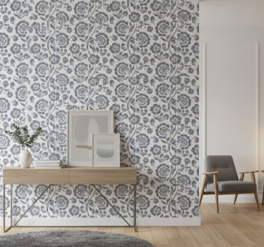 Tapet korridor eleganta grå mönster - Tenstickers