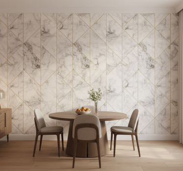 Tapet marmor rutigt elegant design - Tenstickers