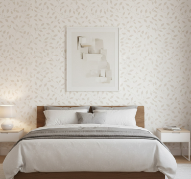 Tapet nordisk lugnande bladblommotiv - Tenstickers