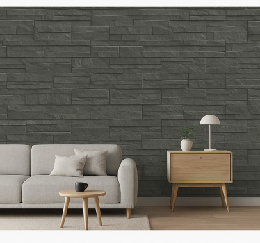 Tapet stenar kolgrå ledge stone - Tenstickers
