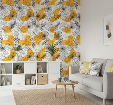 Tapet texturer och mönster blomdesign kallax - Tenstickers