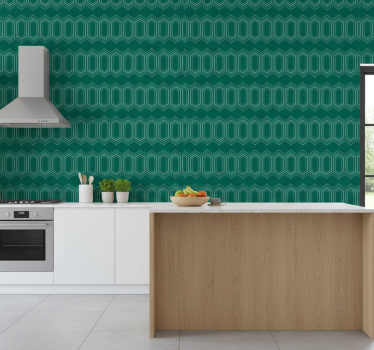 Tapet texturer och mönster grön geometrisk design - Tenstickers