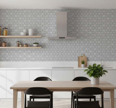 Tapet texturer och mönster hexagonalt grått mönster - Tenstickers