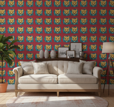 Tapet texturer och mönster orientalisk leopardgrafik - Tenstickers