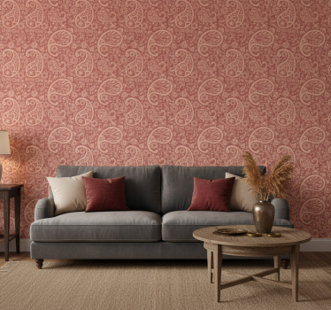 Tapet blommig varm paisley mönster - Tenstickers