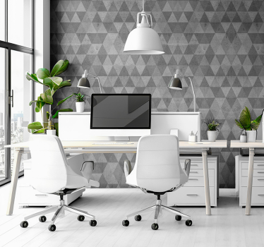 Texturerade trianglar Tapet til kontor - Tenstickers