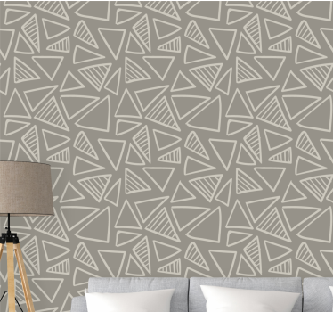 Triangulär mönsterdesign tapet geometriska former - Tenstickers