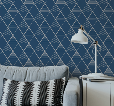 Triangulära linjemönster tapet geometriska former - Tenstickers