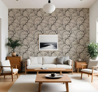 Tunna svarta grenar modern tapet - Tenstickers