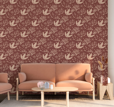 Ubåtsanläggningar terracotta tapet - Tenstickers