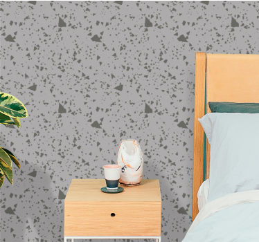 Varm färgat terrazzomönster vardagsrum tapeter - Tenstickers