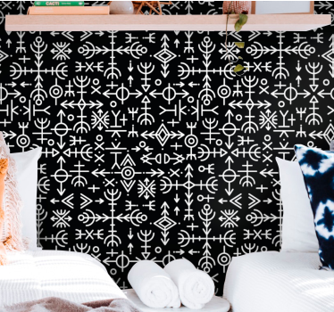 Viking symboler som retro tapeter - Tenstickers