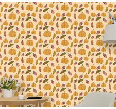 Vintage pumpor och blad klassiska tapetmönster - Tenstickers